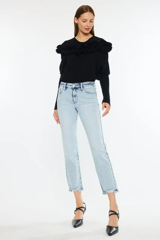 Pam Essentials Mid Rise Crop Straight sold by Kan Can