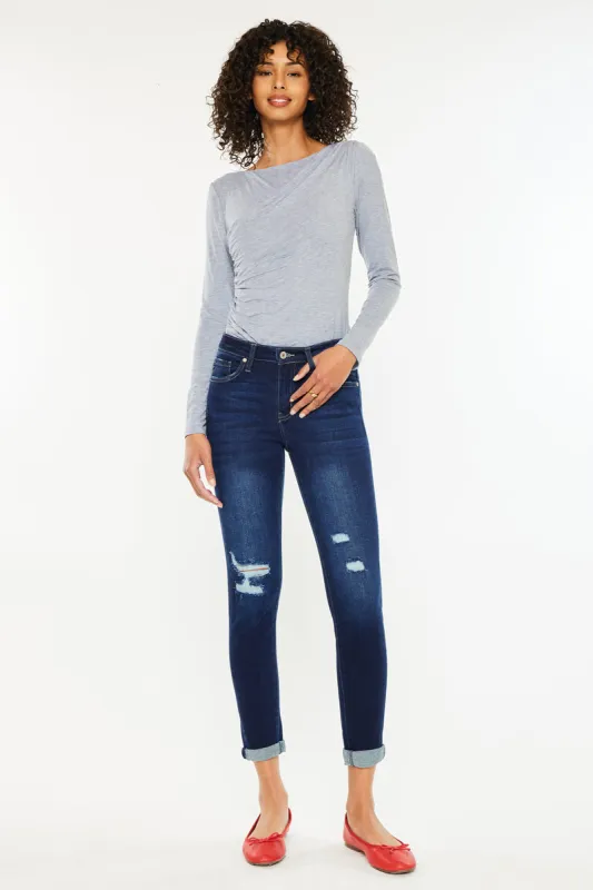 Hudson Mid Rise Ankle Skinny Jeans sold by Kan Can