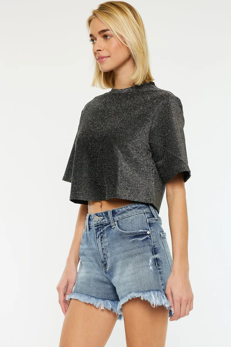 Elsie High Rise Mom Shorts sold by Kan Can product image thumbnail 3