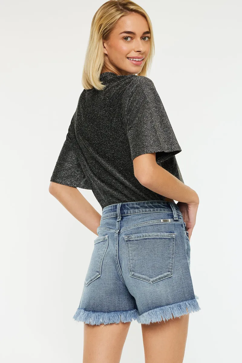 Elsie High Rise Mom Shorts sold by Kan Can product image thumbnail 2