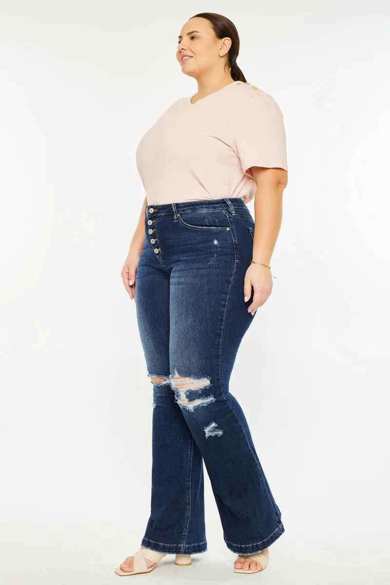 Harley Mid Rise Flare Jeans (Plus Size) sold by Kan Can product image thumbnail 4