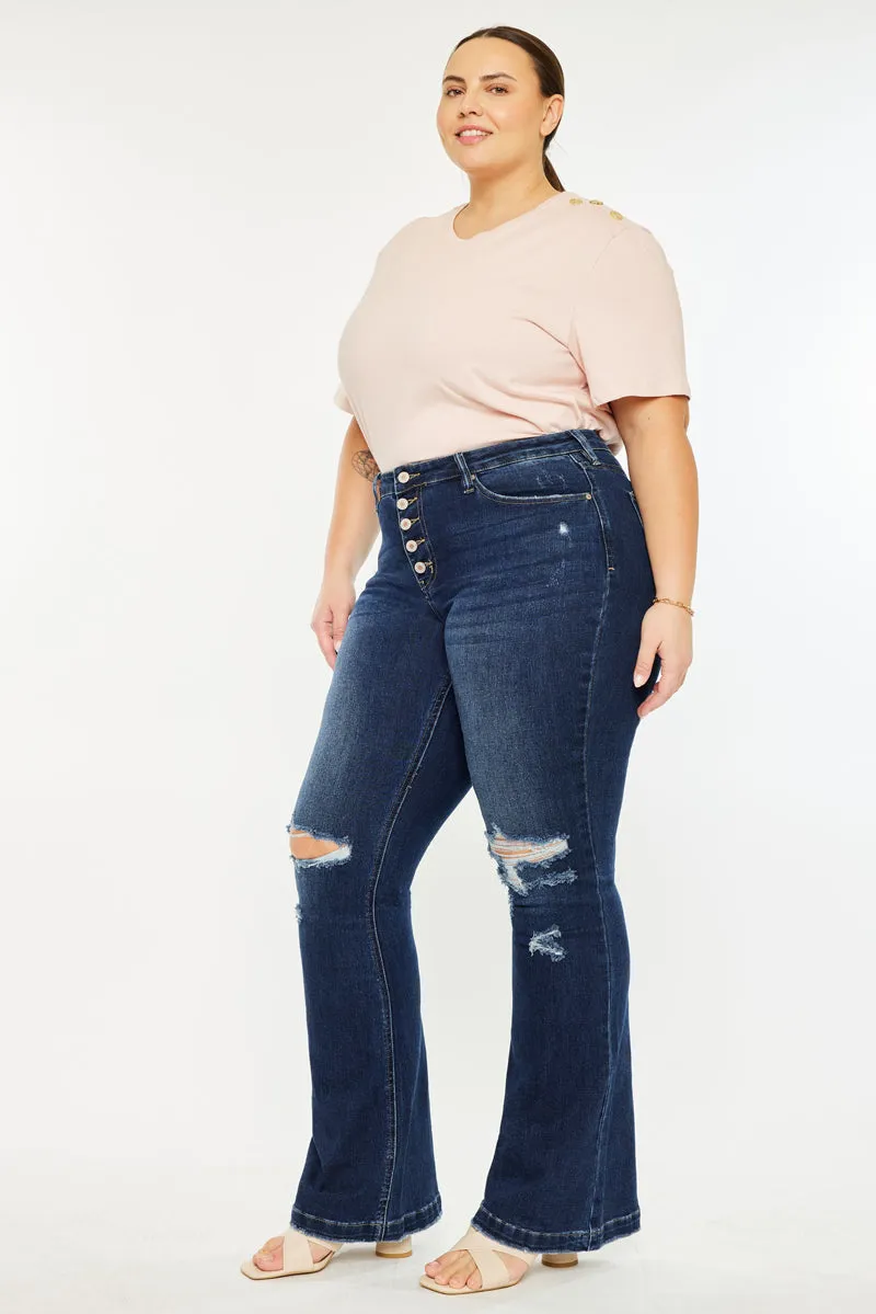 Harley Mid Rise Flare Jeans (Plus Size) sold by Kan Can product image thumbnail 5