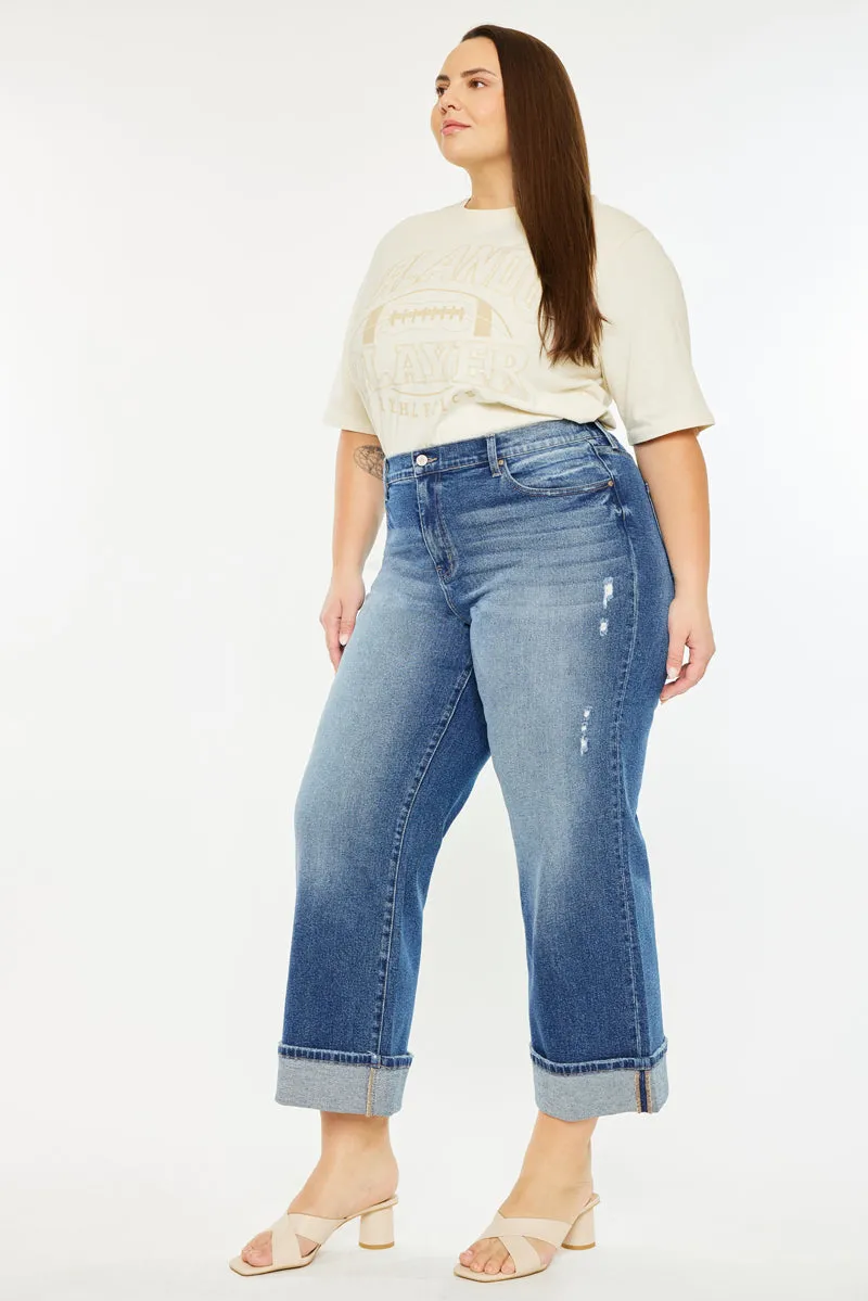 Conie High Rise Wide Leg Jeans (Plus Size) sold by Kan Can product image thumbnail 4