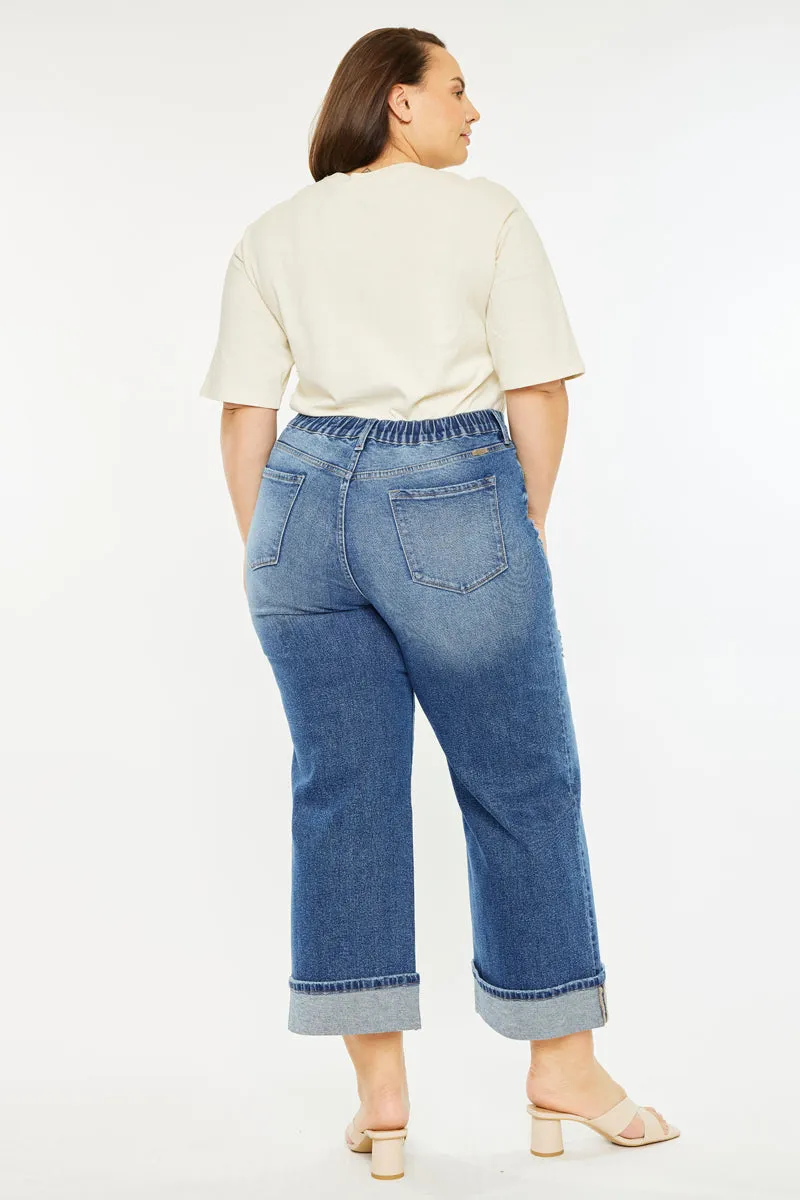 Conie High Rise Wide Leg Jeans (Plus Size) sold by Kan Can product image thumbnail 2