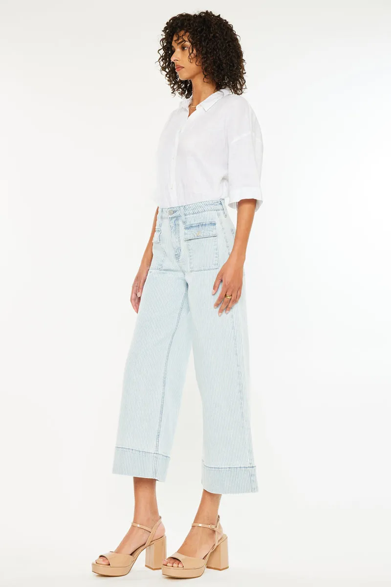 Jace High Rise Crop Wide Leg Jeans sold by Kan Can product image thumbnail 4