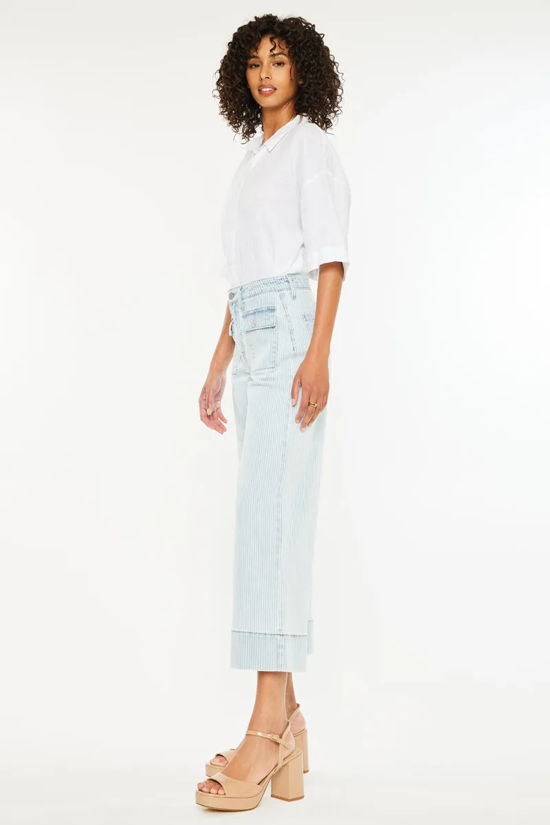 Jace High Rise Crop Wide Leg Jeans sold by Kan Can product image thumbnail 5