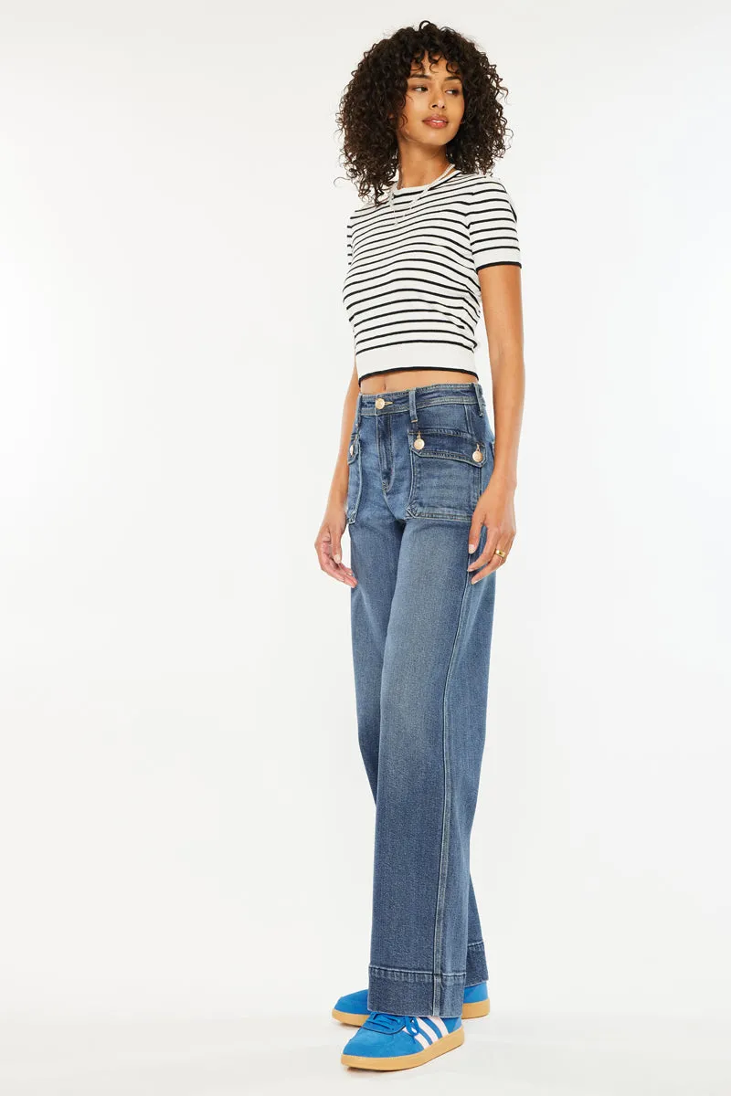 Luka High Rise Wide Leg Jeans sold by Kan Can product image thumbnail 4