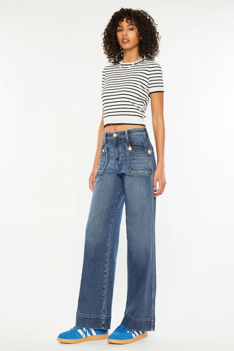 Luka High Rise Wide Leg Jeans sold by Kan Can product image thumbnail 3