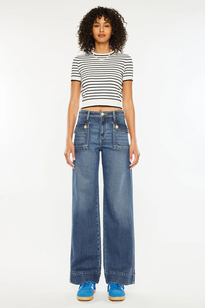 Luka High Rise Wide Leg Jeans sold by Kan Can product image thumbnail 5