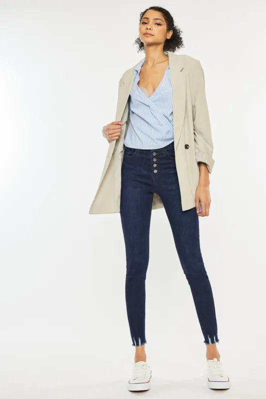 Clove Essentials High Rise Ankle Skinny Jeans sold by Kan Can