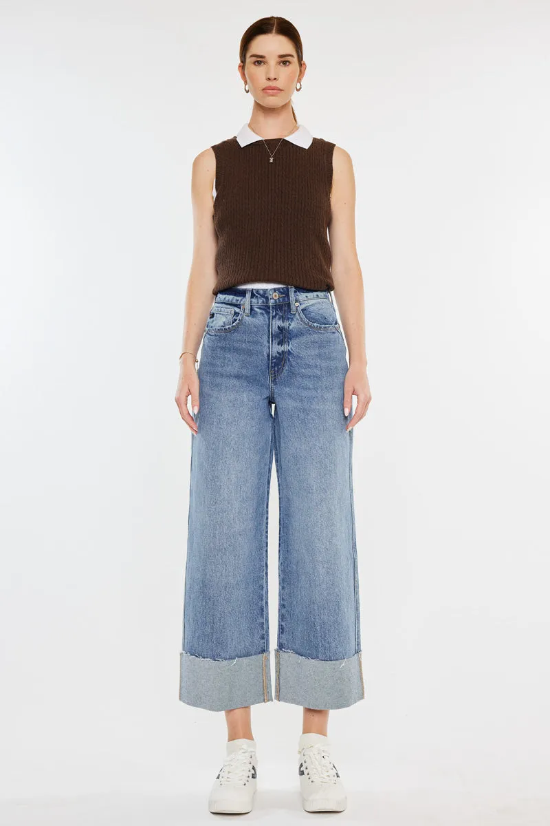 Alfie 90's Cropped Wide Leg Jeans sold by Kan Can product image thumbnail 3
