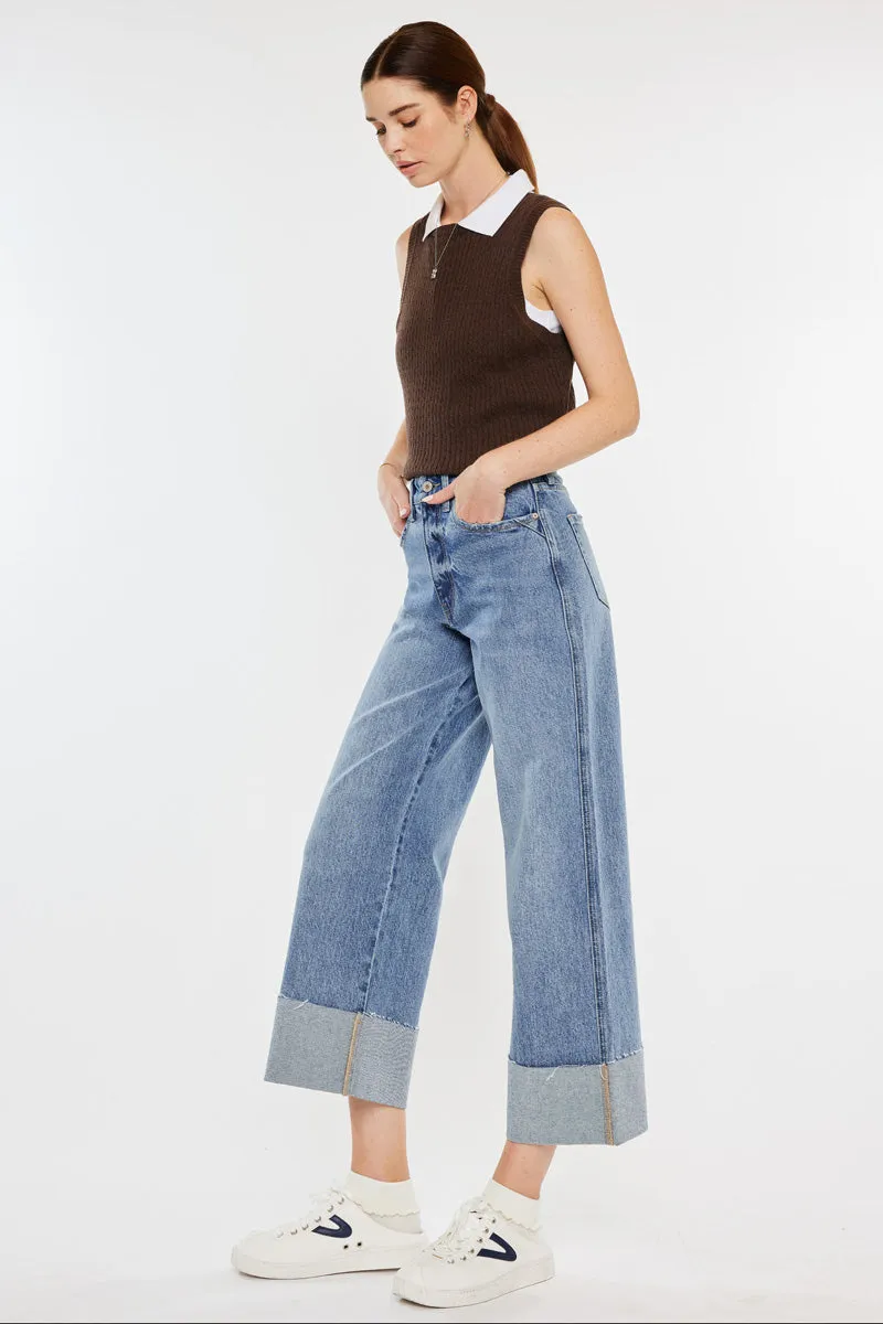 Alfie 90's Cropped Wide Leg Jeans sold by Kan Can product image thumbnail 4