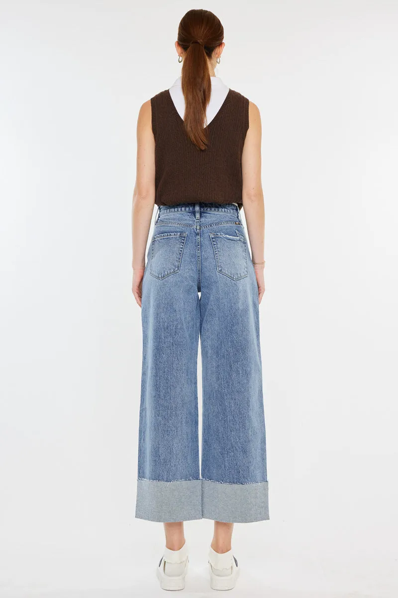 Alfie 90's Cropped Wide Leg Jeans sold by Kan Can product image thumbnail 2