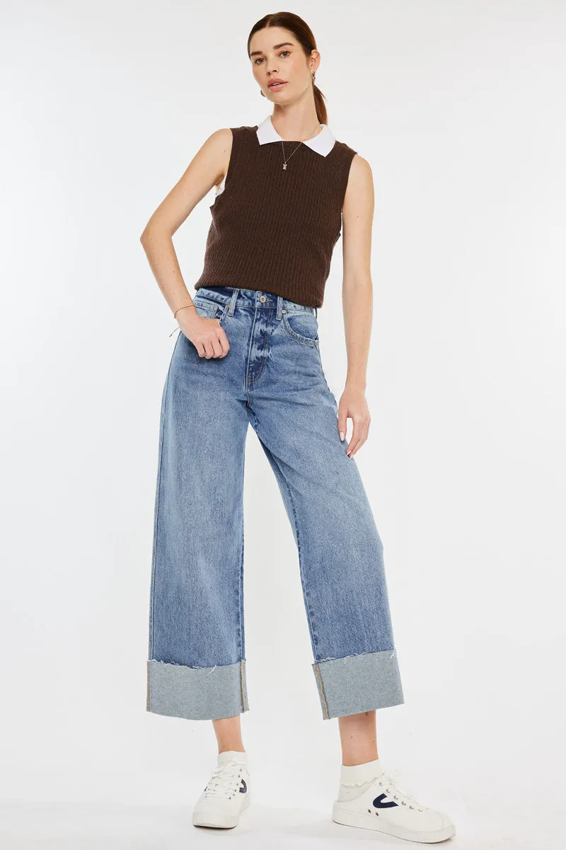 Alfie 90's Cropped Wide Leg Jeans sold by Kan Can product image thumbnail 5