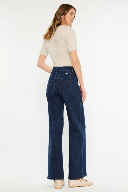 Norie Essentials High Rise Wide Leg Jeans made by Kan Can