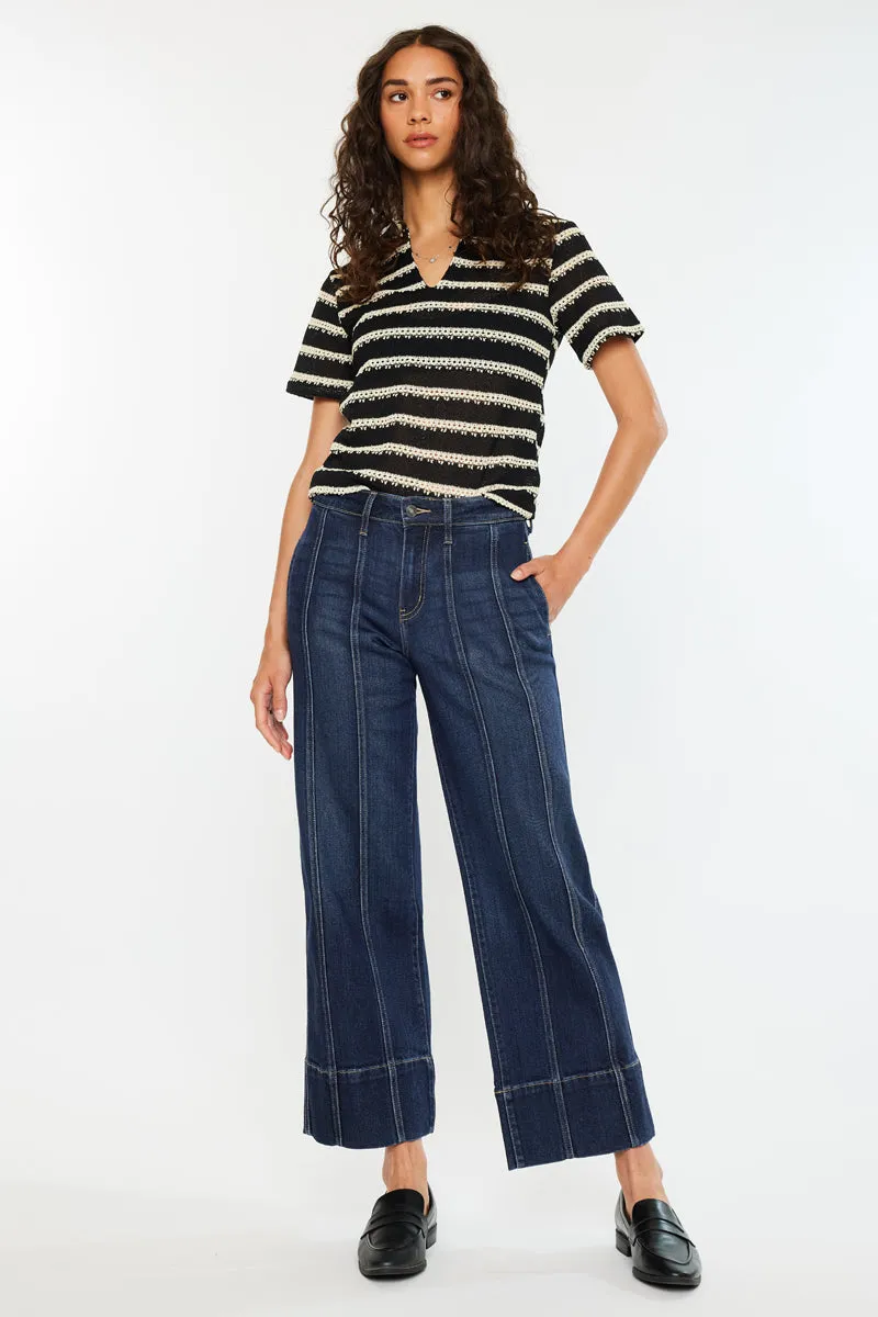 Ashley High Rise Wide Leg Jeans sold by Kan Can product image thumbnail 4