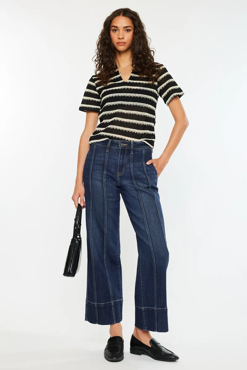 Ashley High Rise Wide Leg Jeans sold by Kan Can