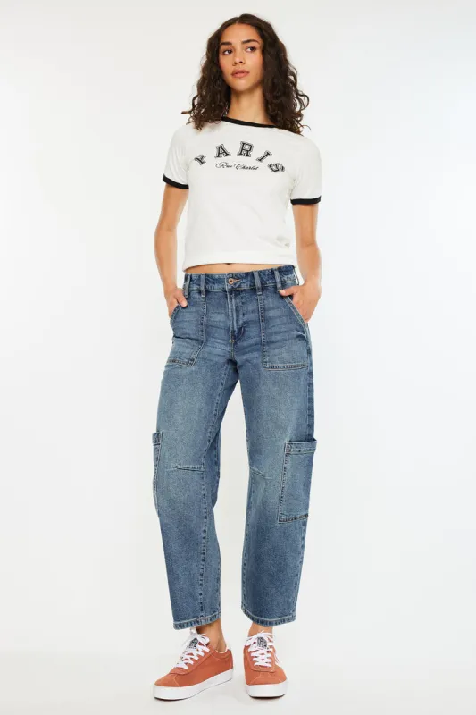 Charly Low Slung Barrel Jeans sold by Kan Can