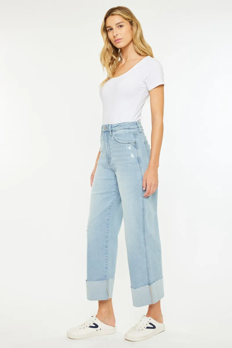 Sully 90's Cropped Wide Leg Jeans sold by Kan Can product image thumbnail 5