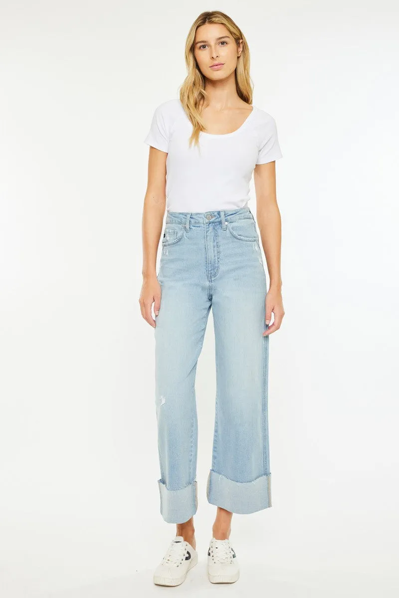 Sully 90's Cropped Wide Leg Jeans sold by Kan Can product image thumbnail 4