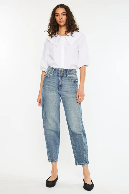 Jane Ultra High Rise Slim Barrel Jeans sold by Kan Can