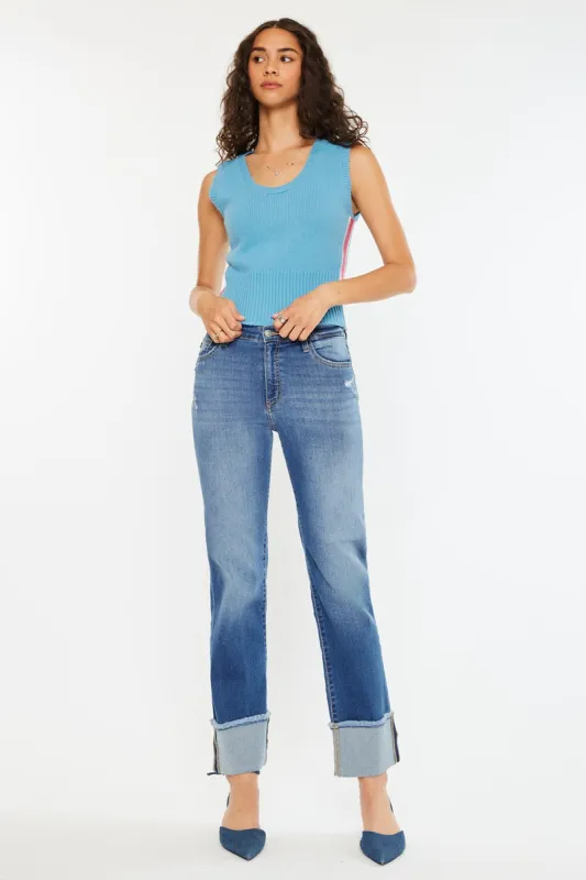 Quin Essentials High Rise Straight Jeans sold by Kan Can