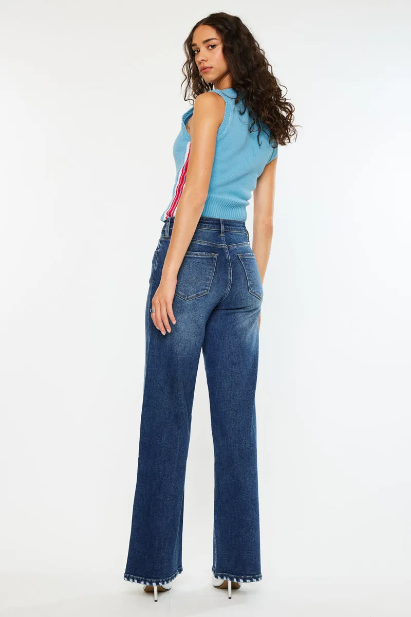 Tiara Essentials High Rise Wide Leg Jeans sold by Kan Can product image thumbnail 2