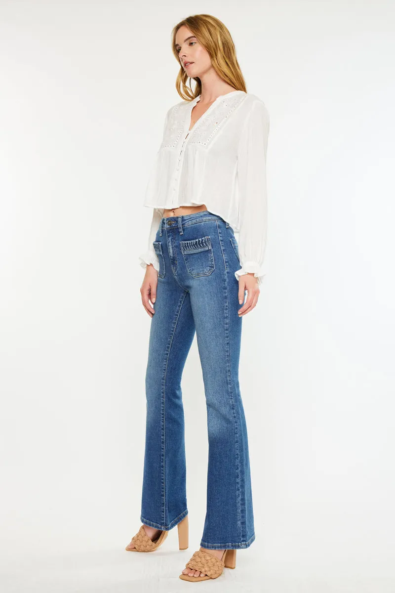 Kasey High Rise Flare Jeans sold by Kan Can product image thumbnail 4