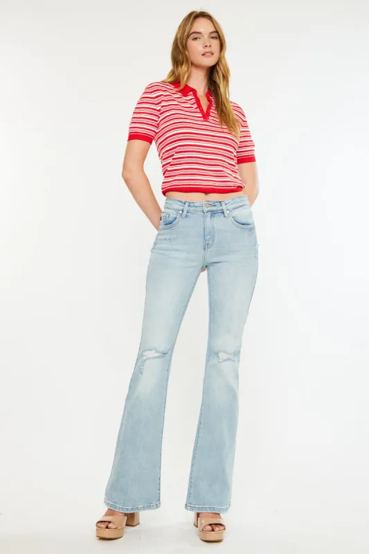Abigail High Rise Flare Jeans sold by Kan Can