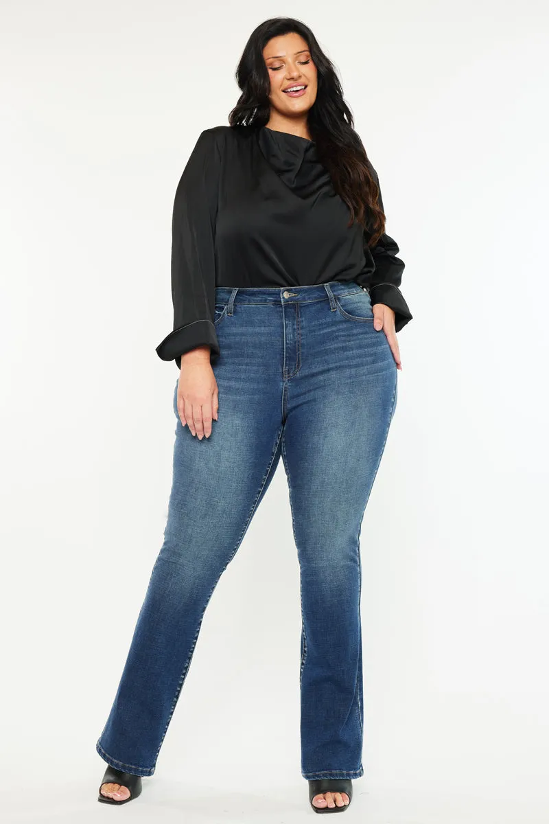 Hope Essentials High Rise Skinny Bootcut Jeans (Plus Size) sold by Kan Can product image thumbnail 3