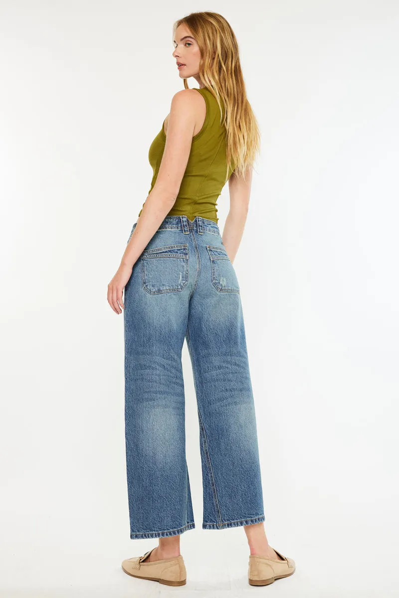 Bells Mid Rise Loose Barrel Jeans sold by Kan Can product image thumbnail 2