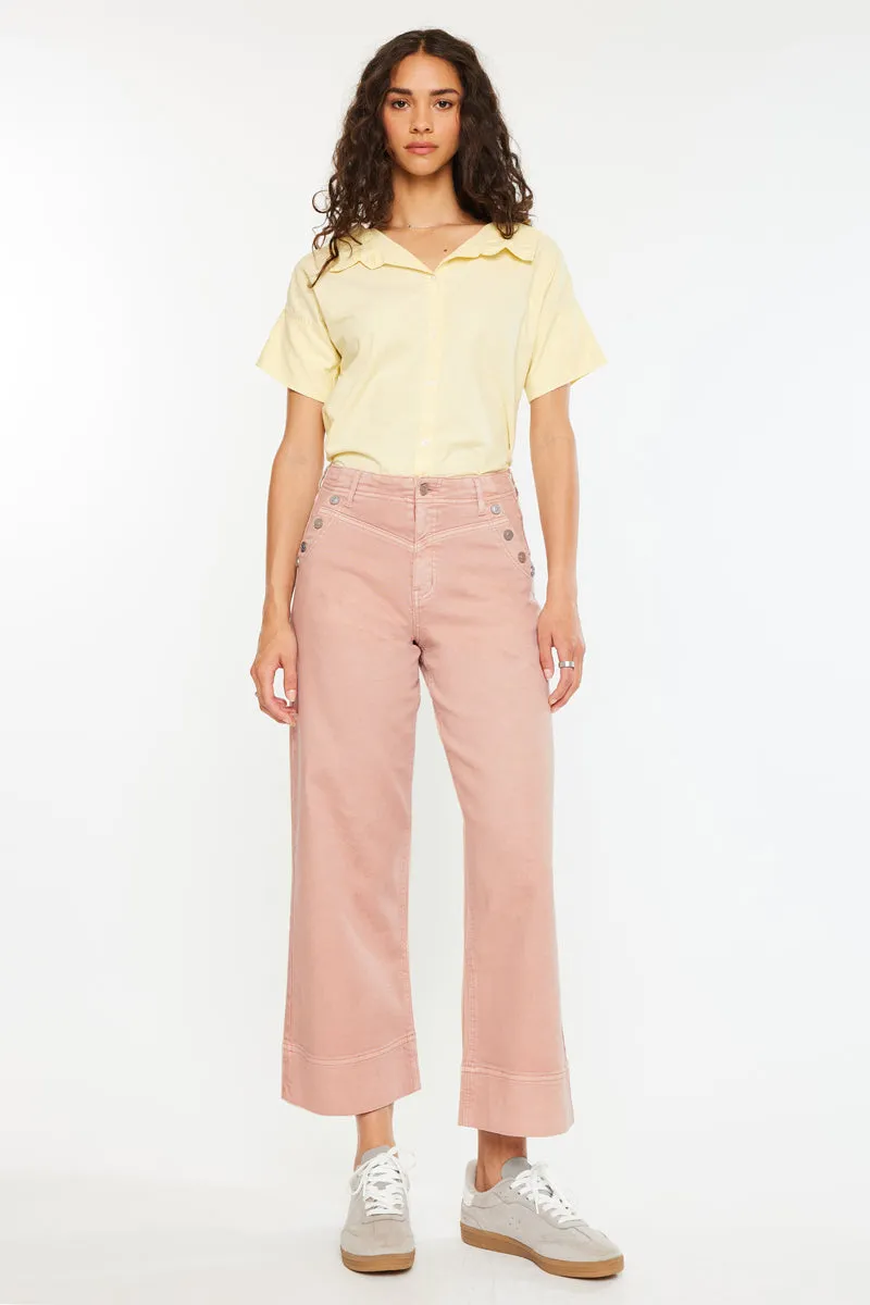 Peony High Rise Crop Wide Leg Jeans sold by Kan Can product image thumbnail 3