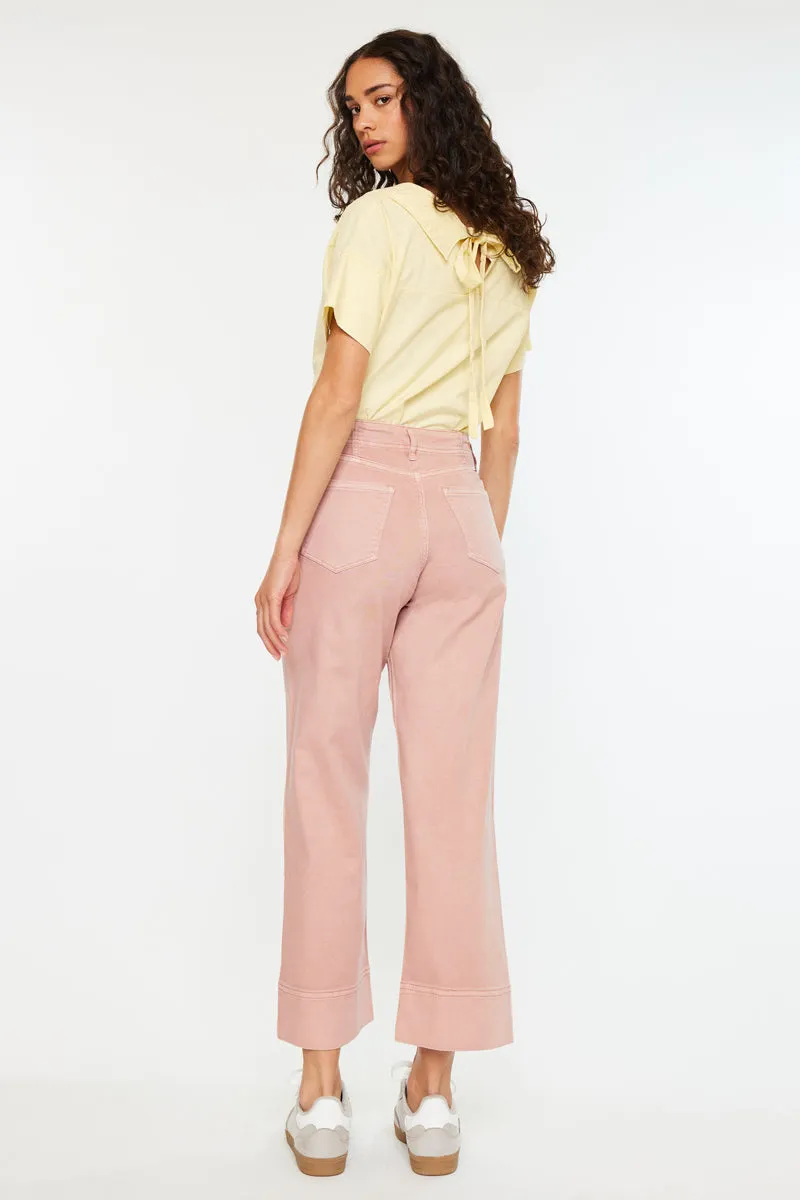 Peony High Rise Crop Wide Leg Jeans sold by Kan Can product image thumbnail 2
