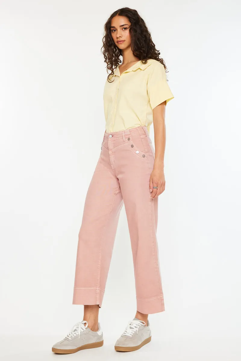 Peony High Rise Crop Wide Leg Jeans sold by Kan Can product image thumbnail 4