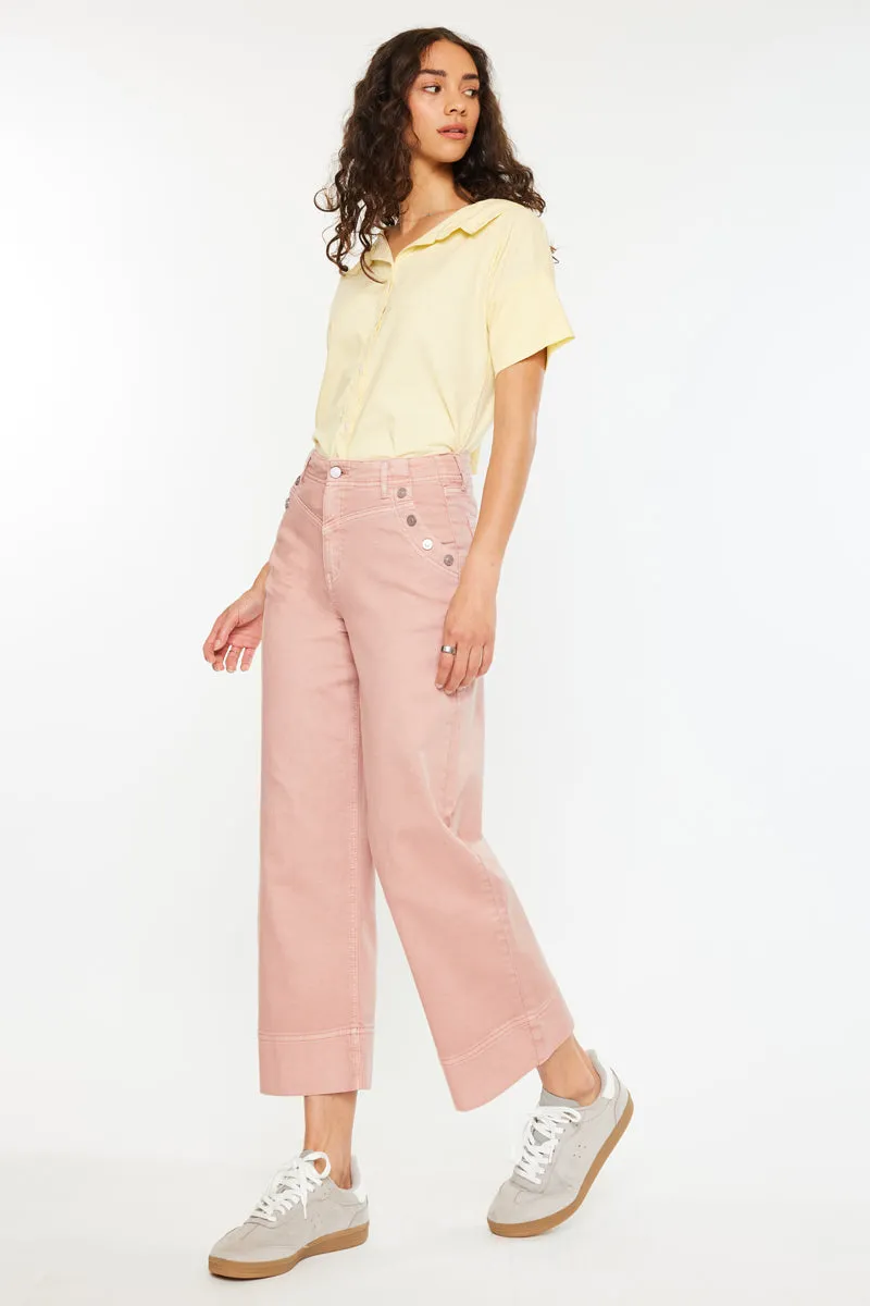 Peony High Rise Crop Wide Leg Jeans sold by Kan Can product image thumbnail 5