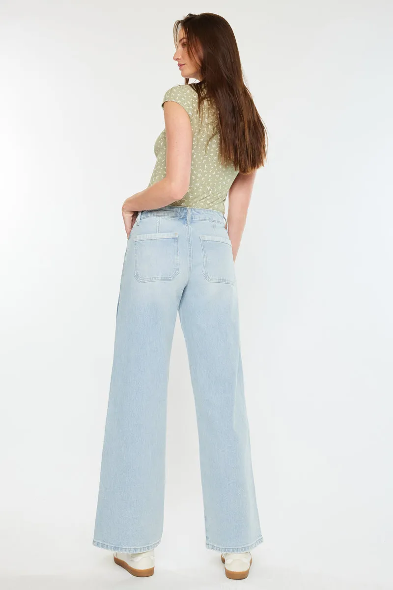 Mona High Rise Wide Leg Jeans sold by Kan Can product image thumbnail 2