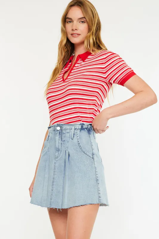 Kerro High Rise Midi Skater Skirt sold by Kan Can