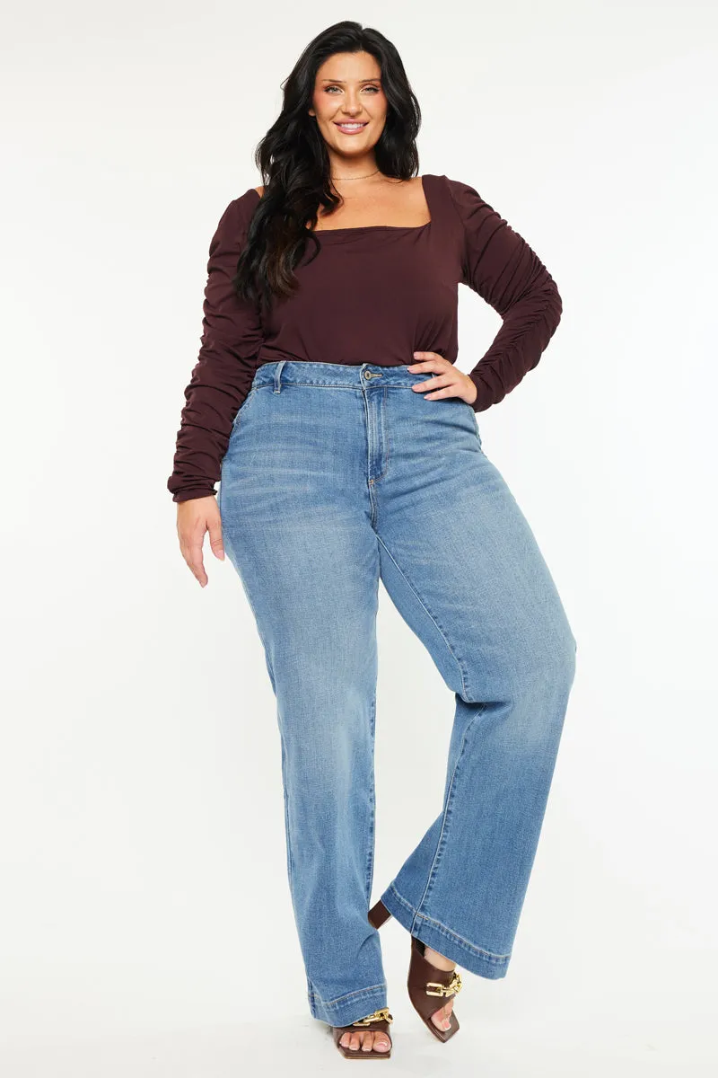 Bertha High Rise Trouser Wide Leg Jeans (Plus Size) sold by Kan Can product image thumbnail 5