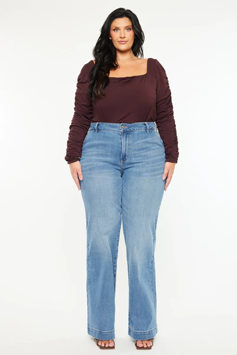 Bertha High Rise Trouser Wide Leg Jeans (Plus Size) sold by Kan Can product image thumbnail 3
