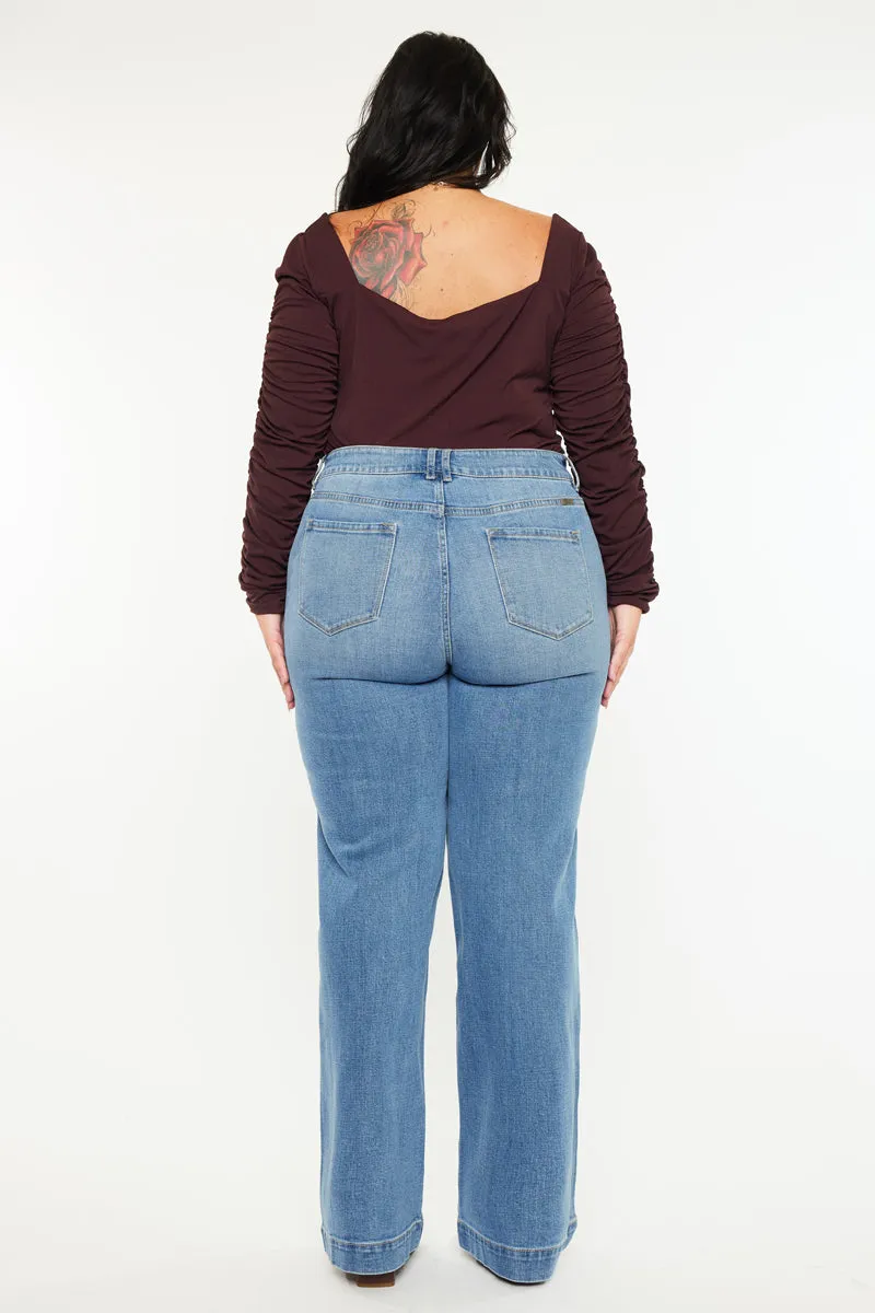 Bertha High Rise Trouser Wide Leg Jeans (Plus Size) sold by Kan Can product image thumbnail 2