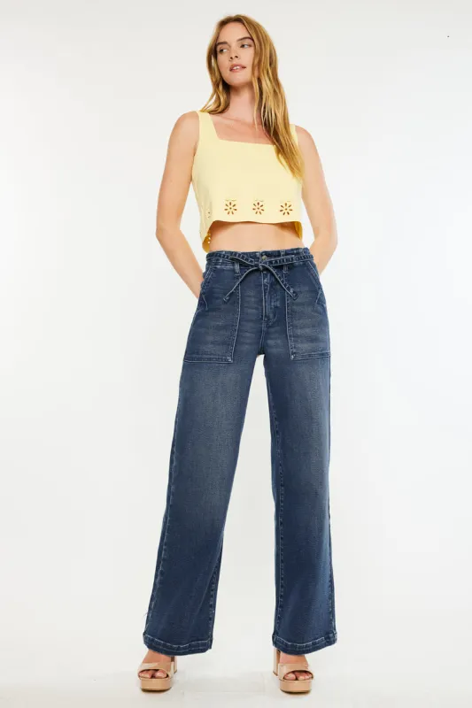 Seville High Rise Wide Flare Jeans made by Kan Can