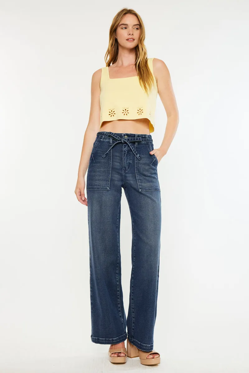 Seville High Rise Wide Flare Jeans sold by Kan Can product image thumbnail 3