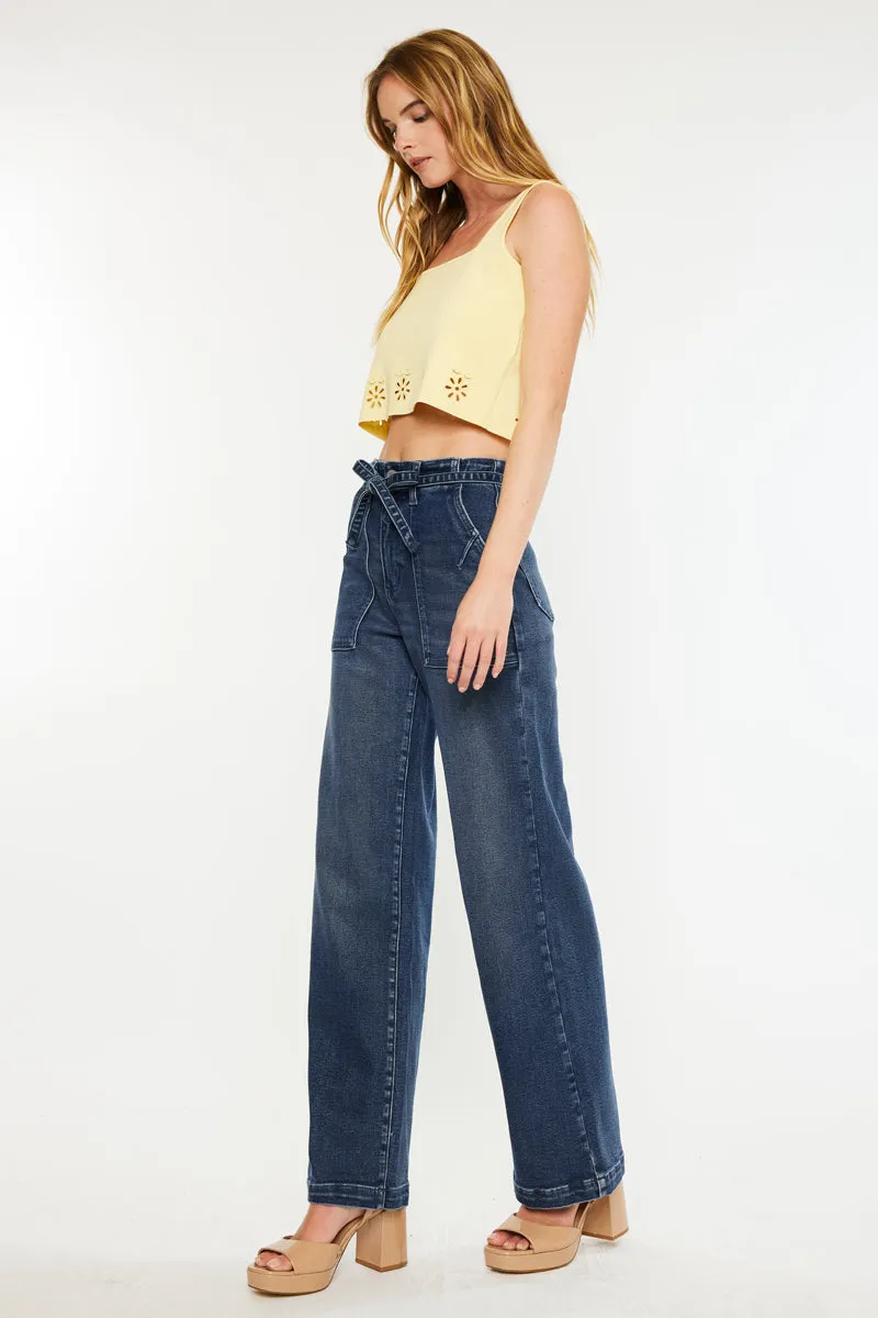 Seville High Rise Wide Flare Jeans sold by Kan Can product image thumbnail 5