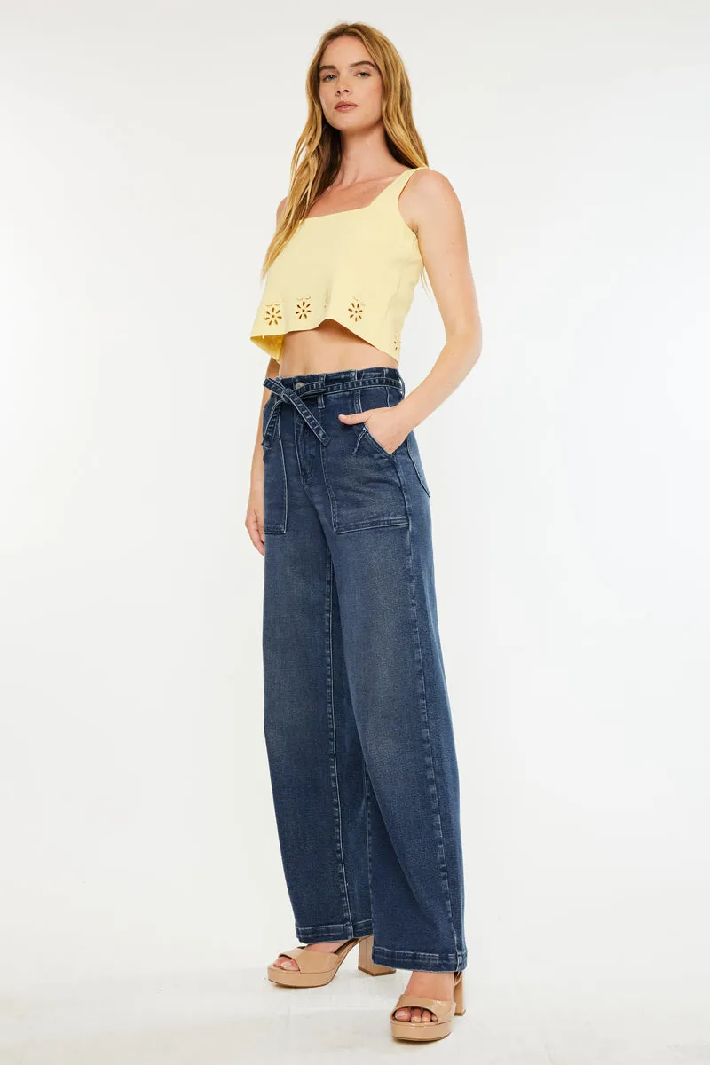 Seville High Rise Wide Flare Jeans sold by Kan Can product image thumbnail 4