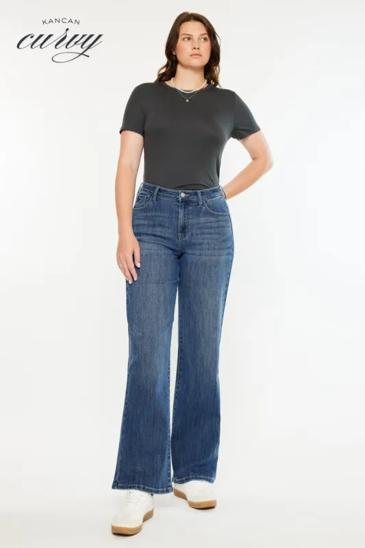 Viola High Rise Wide Jeans - Curvy sold by Kan Can