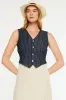Shelley Stripe Tailored Vest sold by Kan Can
