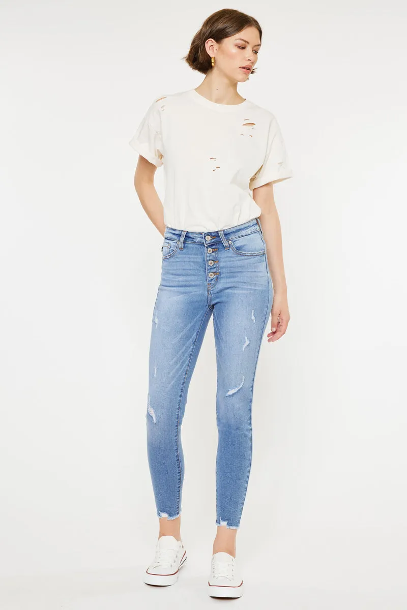 Cecilia High Rise Ankle Skinny sold by Kan Can product image thumbnail 4