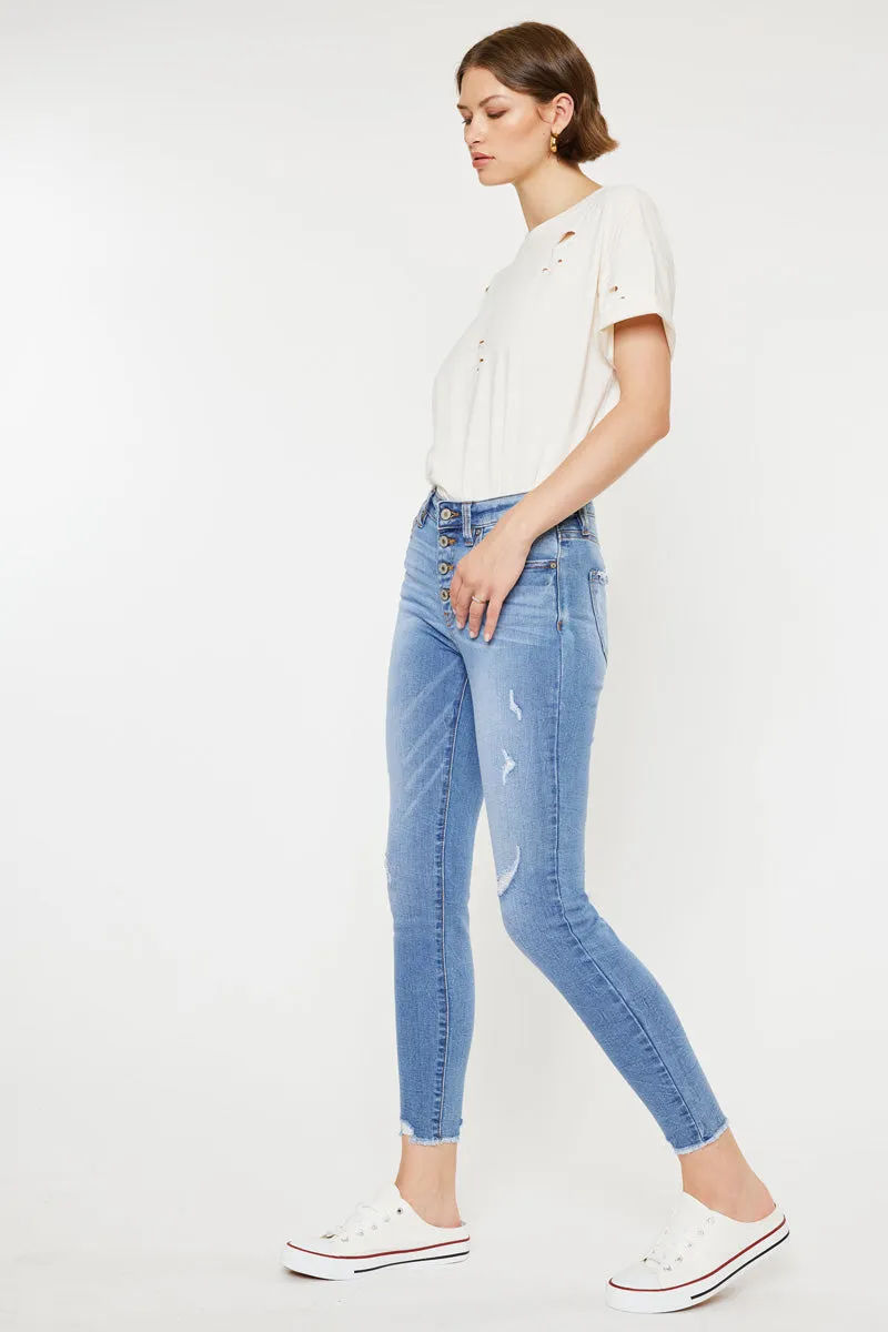 Cecilia High Rise Ankle Skinny sold by Kan Can product image thumbnail 5