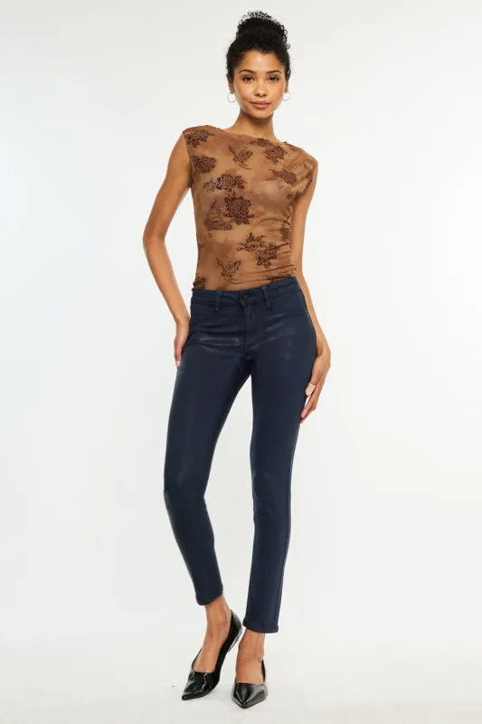 Mellie High Rise Coated Skinny Jeans sold by Kan Can
