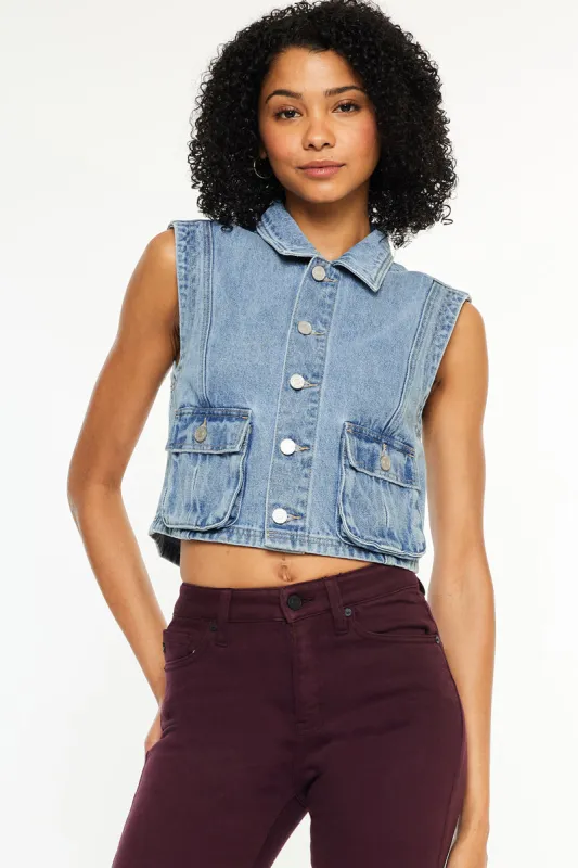 Debbie Denim Vest sold by Kan Can